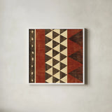 Patterns of the Savanna I by Moira Hershey. Shown in a crisp white glass frame for a clean and minimalist style. Available as an archival giclee rolled canvas, fine art paper, or poster print. SKU 10054a.