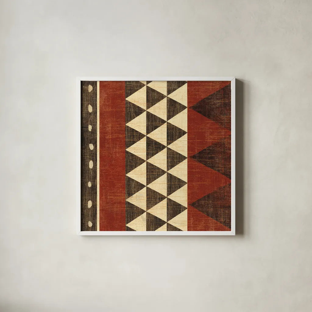 Patterns of the Savanna I by Moira Hershey. Shown in a crisp white glass frame for a clean and minimalist style. Available as an archival giclee rolled canvas, fine art paper, or poster print. SKU 10054a.