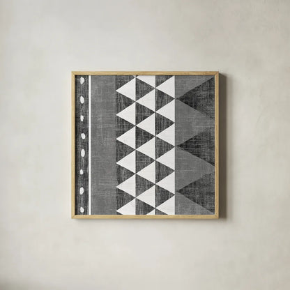 Patterns of the Savanna I BW by Moira Hershey. Shown in a natural wood glass frame for a timeless modern aesthetic. Available as an archival giclee rolled canvas, fine art paper, or poster print. SKU 38415a.