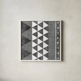 Patterns of the Savanna I BW Mirror by Moira Hershey. Shown in a crisp white glass frame for a clean and minimalist style. Available as an archival giclee rolled canvas, fine art paper, or poster print. SKU 38416a.