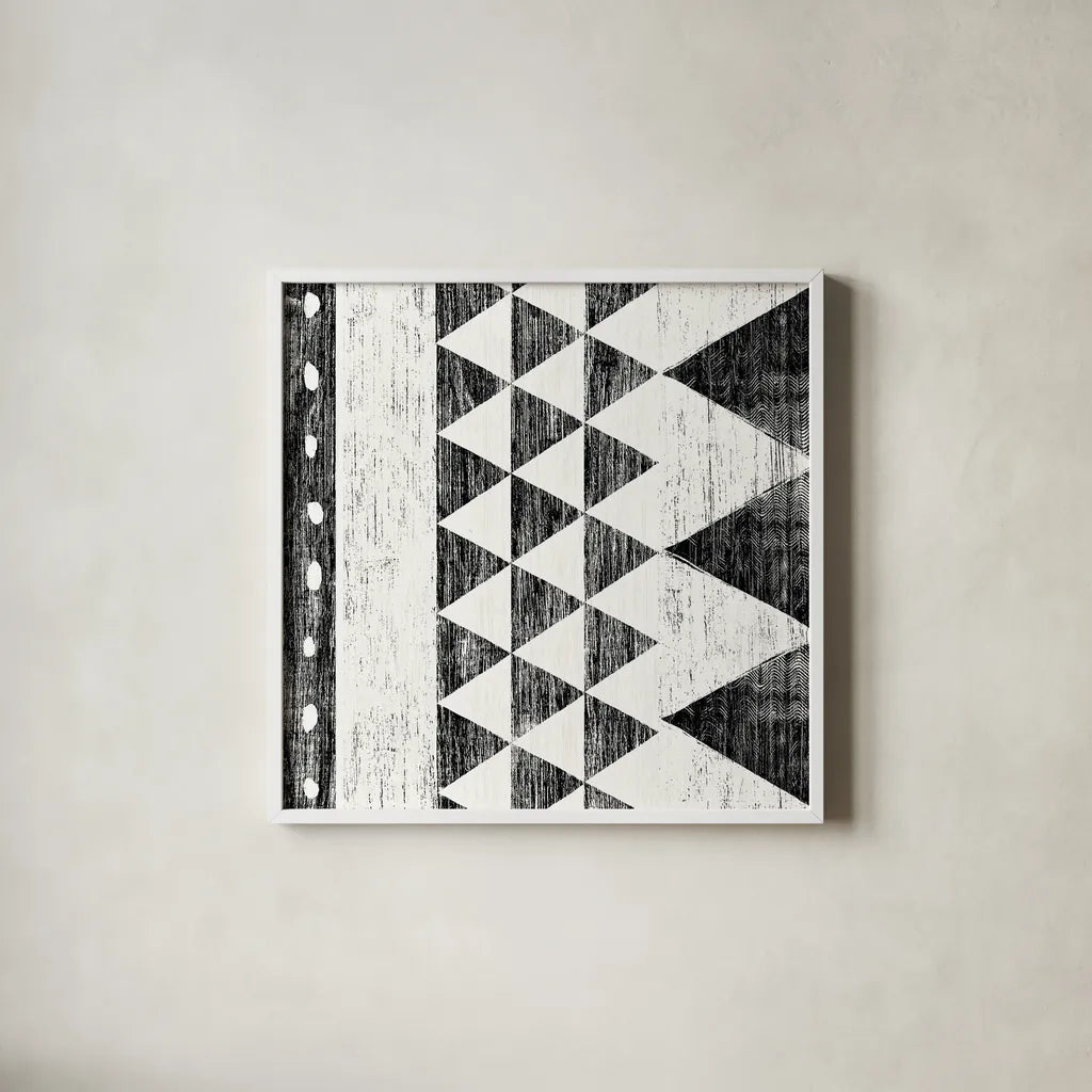 Patterns of the Savanna I No Gray BW by Moira Hershey. Shown in a crisp white glass frame for a clean and minimalist style. Available as an archival giclee rolled canvas, fine art paper, or poster print. SKU 32124a.