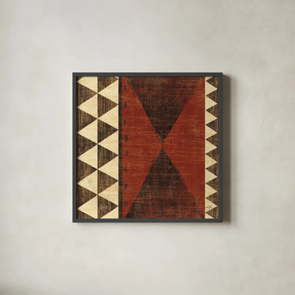 Patterns of the Savanna II by Moira Hershey. Shown in a sleek black glass frame for a contemporary gallery look. Available as an archival giclee rolled canvas, fine art paper, or poster print. SKU 10055a.