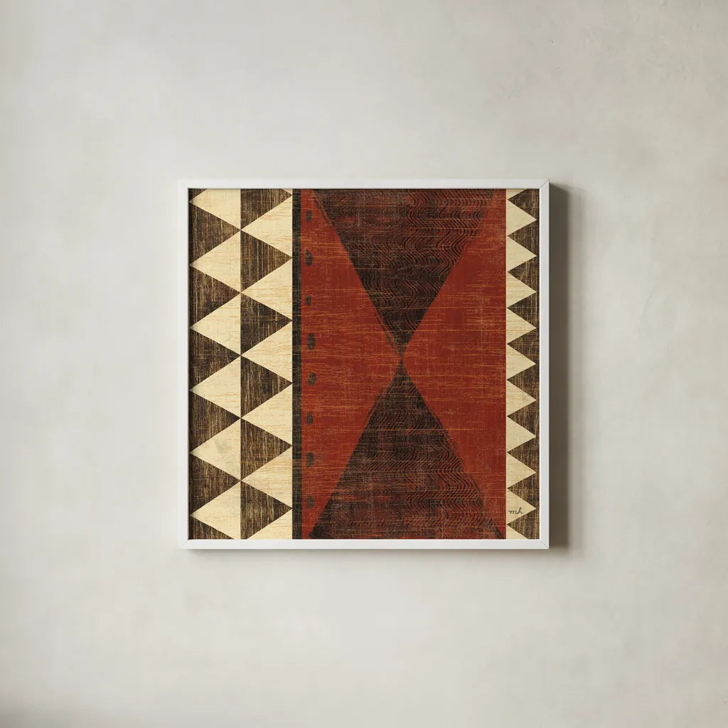 Patterns of the Savanna II by Moira Hershey. Shown in a crisp white glass frame for a clean and minimalist style. Available as an archival giclee rolled canvas, fine art paper, or poster print. SKU 10055a.