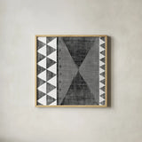 Patterns of the Savanna II BW by Moira Hershey. Shown in a natural wood glass frame for a timeless modern aesthetic. Available as an archival giclee rolled canvas, fine art paper, or poster print. SKU 38417a.