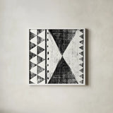 Patterns of the Savanna II No Gray BW by Moira Hershey. Shown in a crisp white glass frame for a clean and minimalist style. Available as an archival giclee rolled canvas, fine art paper, or poster print. SKU 32125a.