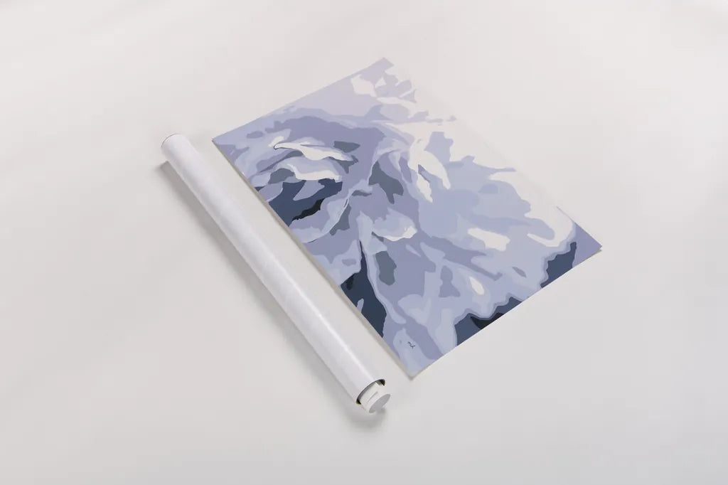 Peony Delight by Moira Hershey. shown as a rolled paper print. Available as archival giclee rolled canvas, fine art paper, or poster print. SKU 46689i.