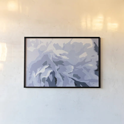 Peony Delight by Moira Hershey. shown as a paper print in a black flame. Available as a archival giclee rolled canvas, fine art paper, or poster print. SKU 46689i.