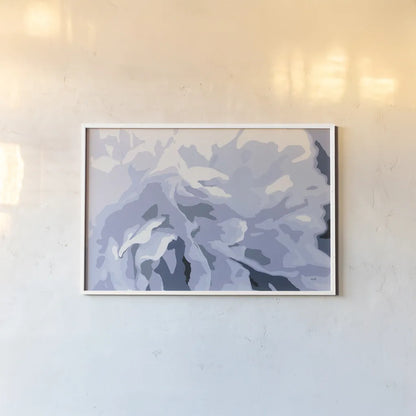 Peony Delight by Moira Hershey. shown as a paper print in a white frame. Available as a archival giclee rolled canvas, fine art paper, or poster print. SKU 46689i.