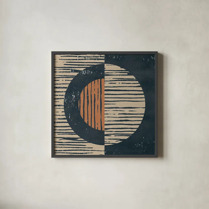 Primitive I by Moira Hershey. Shown in a sleek black glass frame for a contemporary gallery look. Available as an archival giclee rolled canvas, fine art paper, or poster print. SKU 55290a.