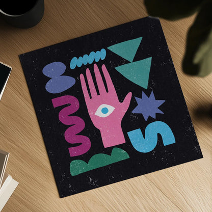 Primitive I by Moira Hershey. Shown as a detailed flat fine art print, highlighting archival giclee quality. Available as an archival giclee rolled canvas, fine art paper, or poster print. SKU 83568a.