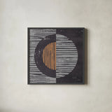 Primitive I Gray by Moira Hershey. Shown in a sleek black glass frame for a contemporary gallery look. Available as an archival giclee rolled canvas, fine art paper, or poster print. SKU 66743a.