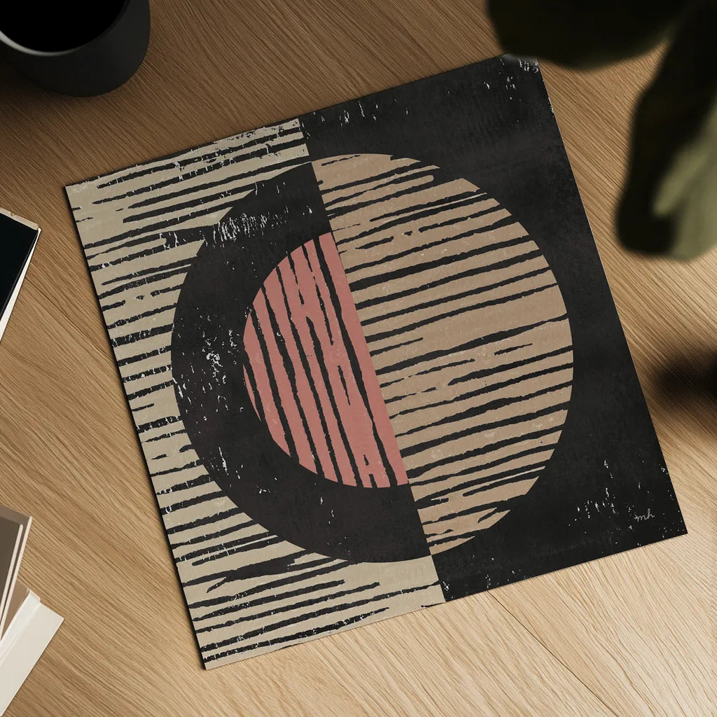 Primitive I Terra Cotta by Moira Hershey. Shown as a detailed flat fine art print, highlighting archival giclee quality. Available as an archival giclee rolled canvas, fine art paper, or poster print. SKU 59456a.