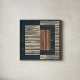 Primitive II by Moira Hershey. Shown in a sleek black glass frame for a contemporary gallery look. Available as an archival giclee rolled canvas, fine art paper, or poster print. SKU 55291a.