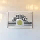 Rainbow Bridge II by Moira Hershey. shown as a paper print in a black flame. Available as a archival giclee rolled canvas, fine art paper, or poster print. SKU 72247i.