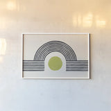 Rainbow Bridge II by Moira Hershey. shown as a paper print in a white frame. Available as a archival giclee rolled canvas, fine art paper, or poster print. SKU 72247i.