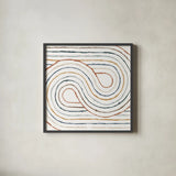 Rainbow Road I by Moira Hershey. Shown in a sleek black glass frame for a contemporary gallery look. Available as an archival giclee rolled canvas, fine art paper, or poster print. SKU 55551a.