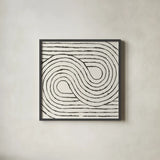 Rainbow Road I BW by Moira Hershey. Shown in a sleek black glass frame for a contemporary gallery look. Available as an archival giclee rolled canvas, fine art paper, or poster print. SKU 56577a.