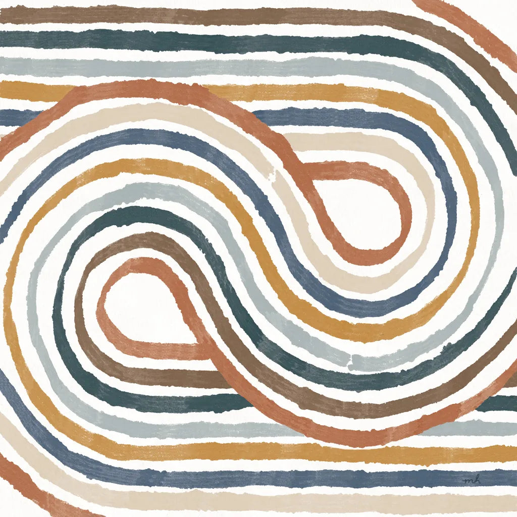 Rainbow Road I Thick Lines by Moira Hershey. SKU 57810a. Archival Giclee Fine art print for wall decor.