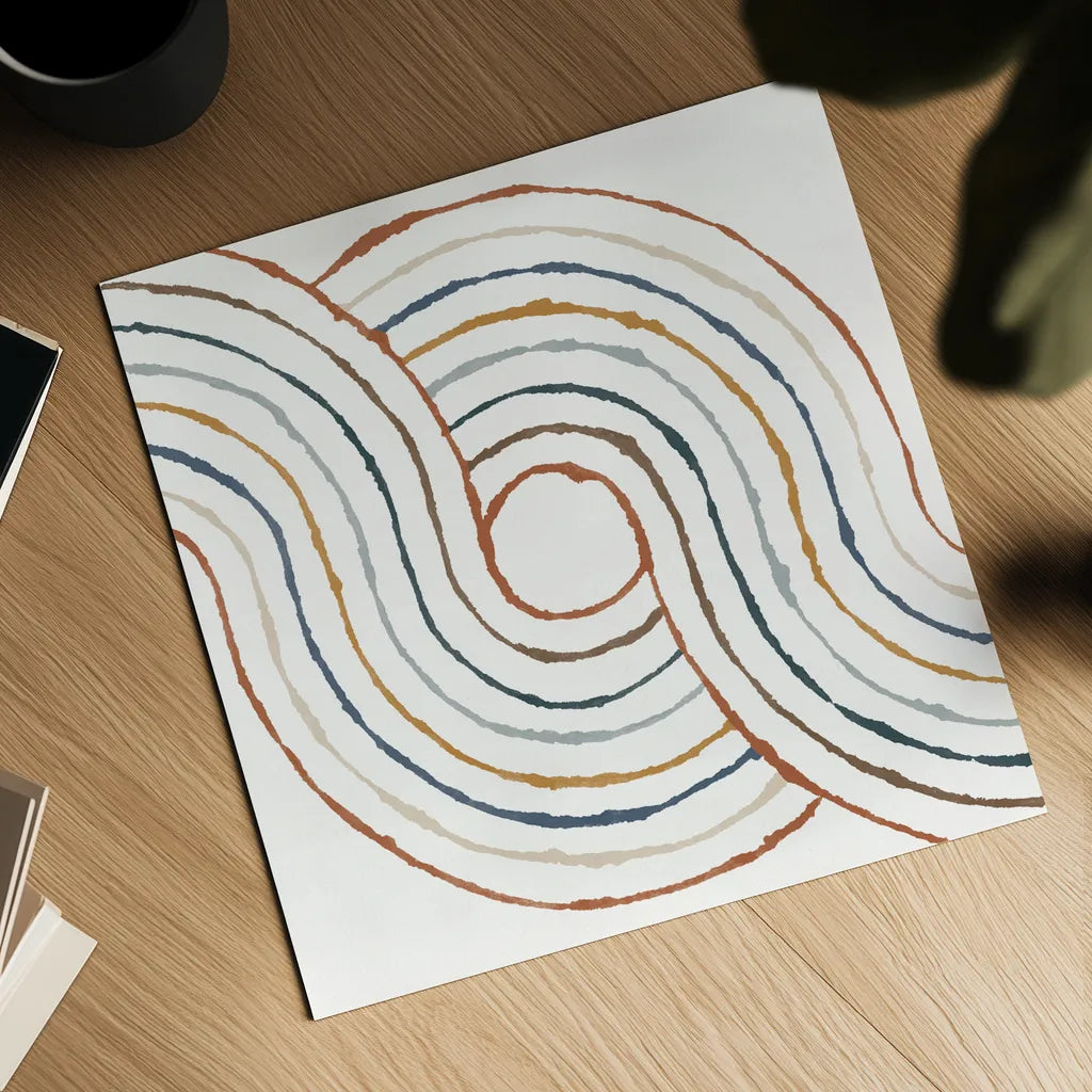 Rainbow Road II by Moira Hershey. Shown as a detailed flat fine art print, highlighting archival giclee quality. Available as an archival giclee rolled canvas, fine art paper, or poster print. SKU 55552a.