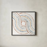 Rainbow Road II by Moira Hershey. Shown in a sleek black glass frame for a contemporary gallery look. Available as an archival giclee rolled canvas, fine art paper, or poster print. SKU 55552a.