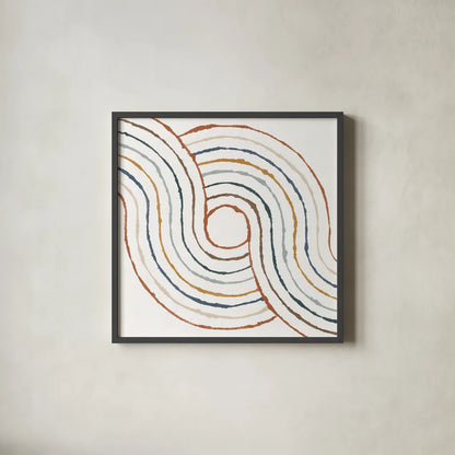 Rainbow Road II by Moira Hershey. Shown in a sleek black glass frame for a contemporary gallery look. Available as an archival giclee rolled canvas, fine art paper, or poster print. SKU 55552a.