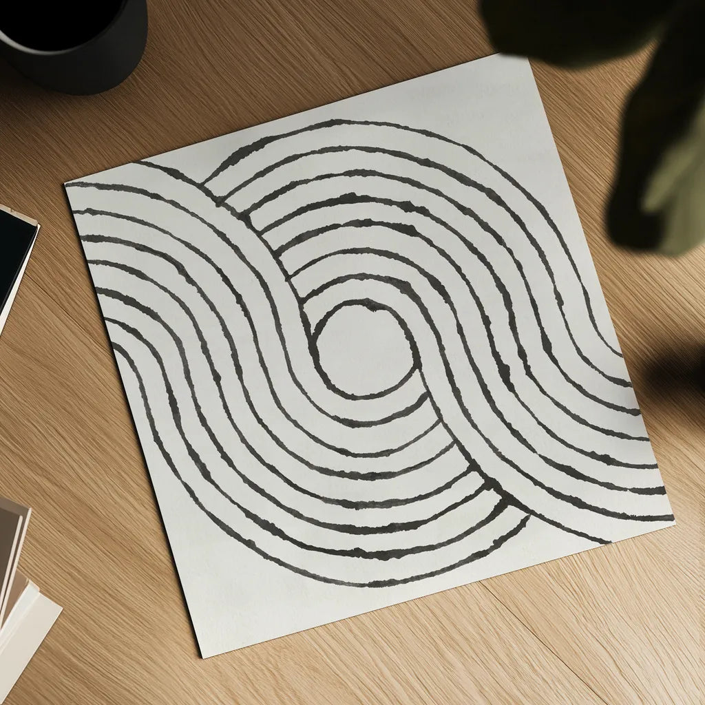 Rainbow Road II BW by Moira Hershey. Shown as a detailed flat fine art print, highlighting archival giclee quality. Available as an archival giclee rolled canvas, fine art paper, or poster print. SKU 56578a.