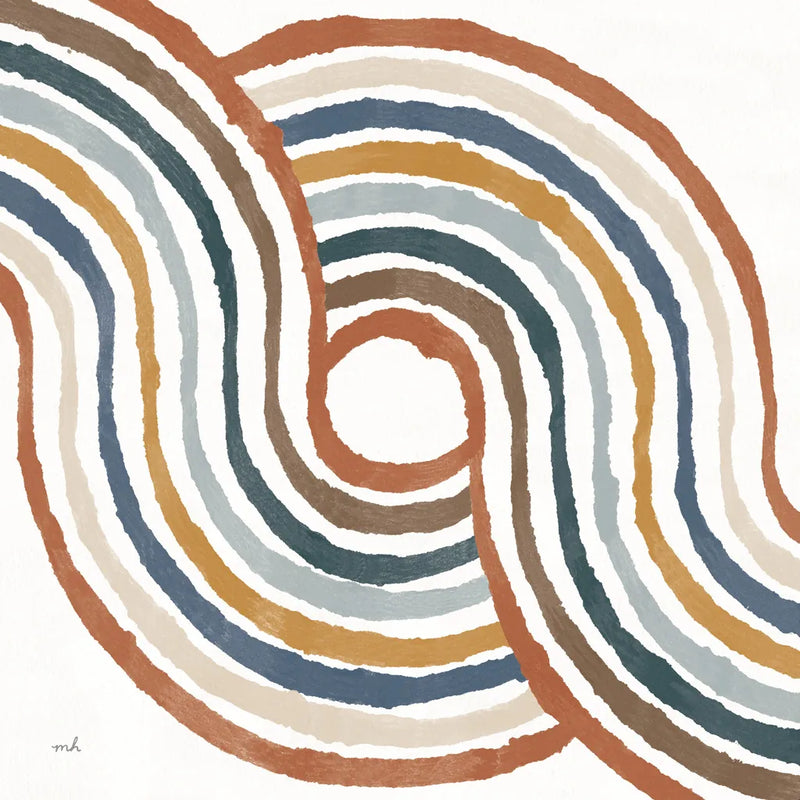 Rainbow Road II Thick Lines by Moira Hershey. SKU 57811a. Archival Giclee Fine art print for wall decor.