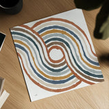 Rainbow Road II Thick Lines by Moira Hershey. Shown as a detailed flat fine art print, highlighting archival giclee quality. Available as an archival giclee rolled canvas, fine art paper, or poster print. SKU 57811a.