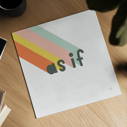 Rainbow Words I Crop by Moira Hershey. Shown as a detailed flat fine art print, highlighting archival giclee quality. Available as an archival giclee rolled canvas, fine art paper, or poster print. SKU 59229a.