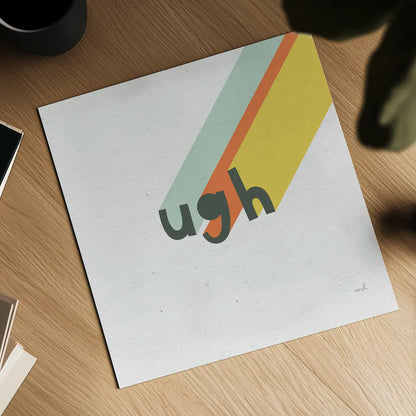 Rainbow Words II Crop by Moira Hershey. Shown as a detailed flat fine art print, highlighting archival giclee quality. Available as an archival giclee rolled canvas, fine art paper, or poster print. SKU 59230a.