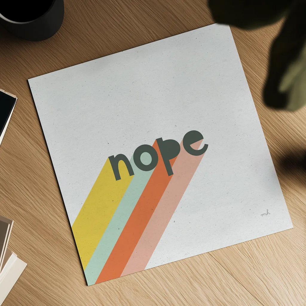 Rainbow Words III Crop by Moira Hershey. Shown as a detailed flat fine art print, highlighting archival giclee quality. Available as an archival giclee rolled canvas, fine art paper, or poster print. SKU 59231a.