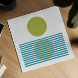 Reflection I Green by Moira Hershey. Shown as a detailed flat fine art print, highlighting archival giclee quality. Available as an archival giclee rolled canvas, fine art paper, or poster print. SKU 72250a.