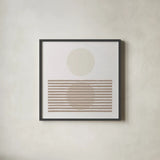 Reflection I Neutral by Moira Hershey. Shown in a sleek black glass frame for a contemporary gallery look. Available as an archival giclee rolled canvas, fine art paper, or poster print. SKU 68118a.