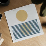 Reflection I Yellow by Moira Hershey. Shown as a detailed flat fine art print, highlighting archival giclee quality. Available as an archival giclee rolled canvas, fine art paper, or poster print. SKU 66736a.