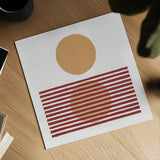 Reflection I Yellow Red by Moira Hershey. Shown as a detailed flat fine art print, highlighting archival giclee quality. Available as an archival giclee rolled canvas, fine art paper, or poster print. SKU 70332a.