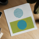 Reflection II Green by Moira Hershey. Shown as a detailed flat fine art print, highlighting archival giclee quality. Available as an archival giclee rolled canvas, fine art paper, or poster print. SKU 72251a.