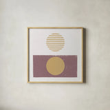 Reflection II Yellow by Moira Hershey. Shown in a natural wood glass frame for a timeless modern aesthetic. Available as an archival giclee rolled canvas, fine art paper, or poster print. SKU 66737a.