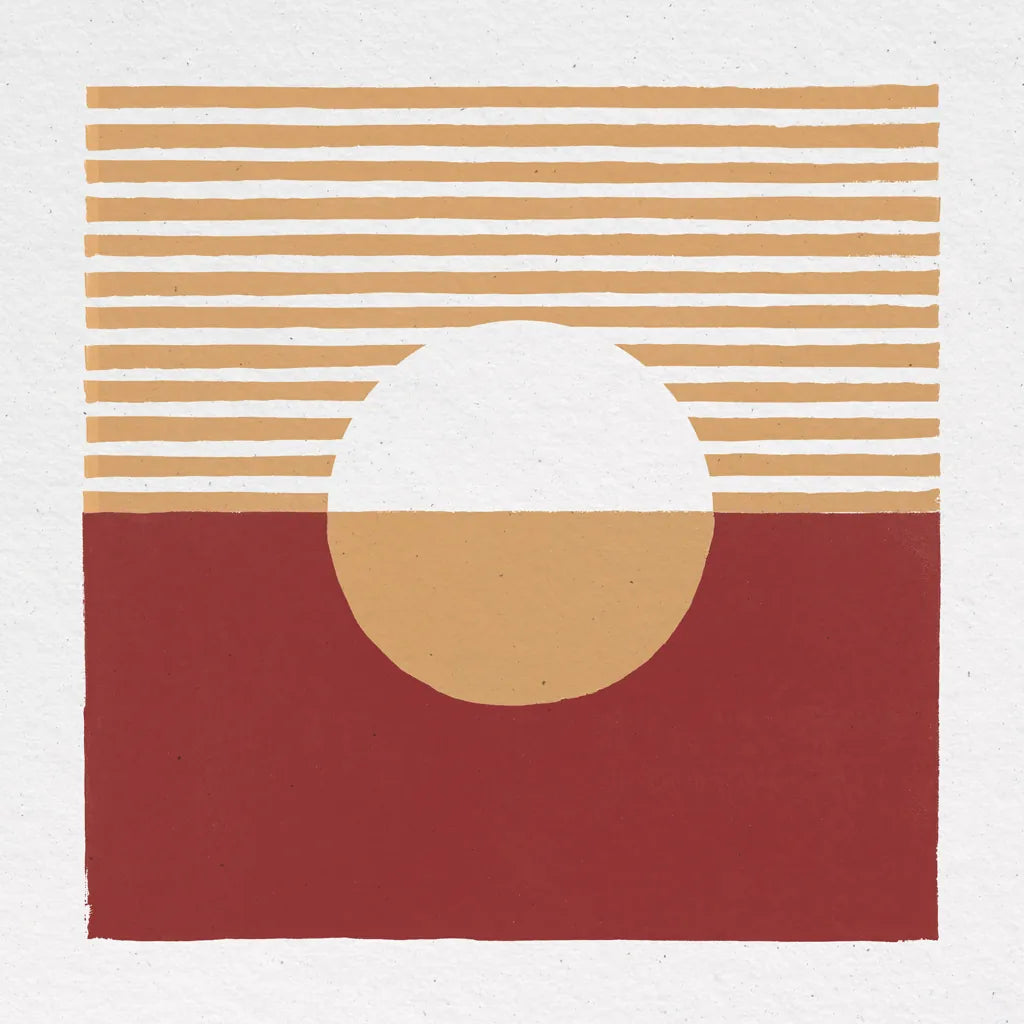 Reflection III Red Yellow by Moira Hershey. SKU 70334a. Archival Giclee Fine art print for wall decor.