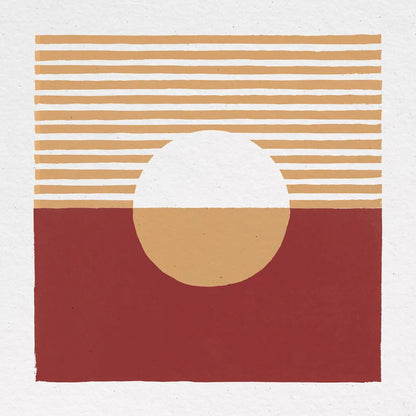 Reflection III Red Yellow by Moira Hershey. SKU 70334a. Archival Giclee Fine art print for wall decor.