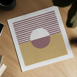 Reflection III Yellow by Moira Hershey. Shown as a detailed flat fine art print, highlighting archival giclee quality. Available as an archival giclee rolled canvas, fine art paper, or poster print. SKU 66738a.