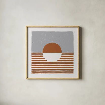 Reflection IV by Moira Hershey. Shown in a natural wood glass frame for a timeless modern aesthetic. Available as an archival giclee rolled canvas, fine art paper, or poster print. SKU 63376a.