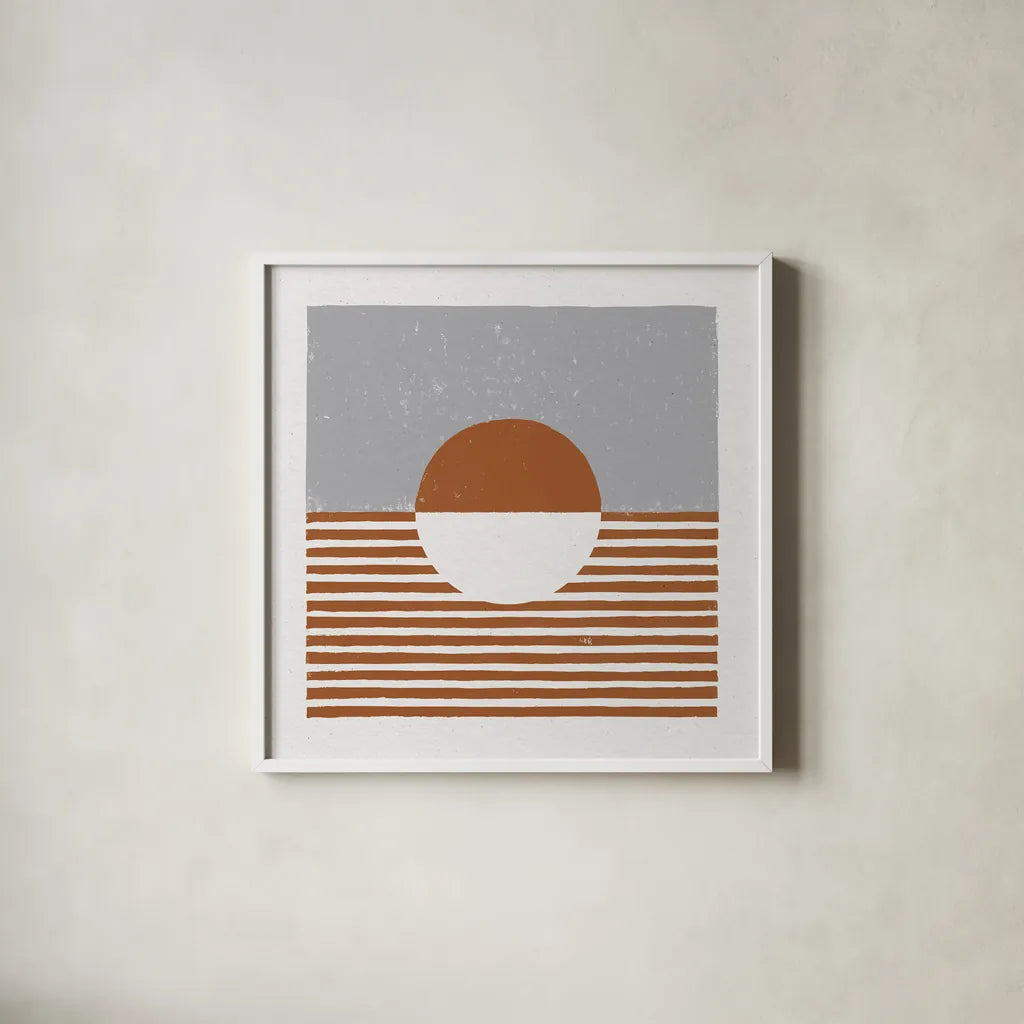 Reflection IV by Moira Hershey. Shown in a crisp white glass frame for a clean and minimalist style. Available as an archival giclee rolled canvas, fine art paper, or poster print. SKU 63376a.