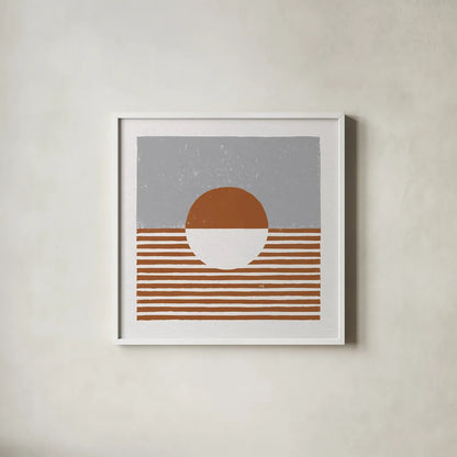 Reflection IV by Moira Hershey. Shown in a crisp white glass frame for a clean and minimalist style. Available as an archival giclee rolled canvas, fine art paper, or poster print. SKU 63376a.