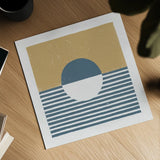 Reflection IV Yellow by Moira Hershey. Shown as a detailed flat fine art print, highlighting archival giclee quality. Available as an archival giclee rolled canvas, fine art paper, or poster print. SKU 66739a.
