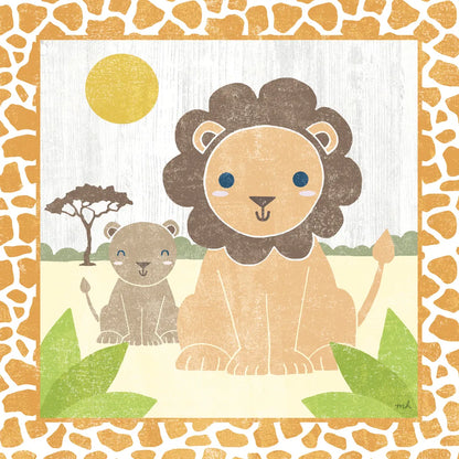 Safari Fun Lion by Moira Hershey. SKU 19925a. Archival Giclee Fine art print for wall decor.