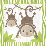 Safari Fun Monkey by Moira Hershey. SKU 19926a. Archival Giclee Fine art print for wall decor.