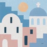 Santorini Summer I Sq by Moira Hershey. SKU 80666a. Archival Giclee Fine art print for wall decor.