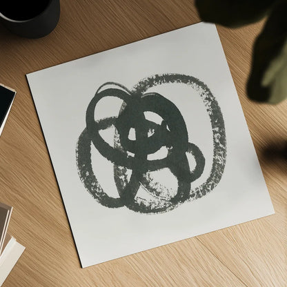 Scribbly Black I by Moira Hershey. Shown as a detailed flat fine art print, highlighting archival giclee quality. Available as an archival giclee rolled canvas, fine art paper, or poster print. SKU 54586a.