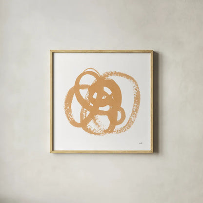 Scribbly Spring I by Moira Hershey. Shown in a natural wood glass frame for a timeless modern aesthetic. Available as an archival giclee rolled canvas, fine art paper, or poster print. SKU 54582a.