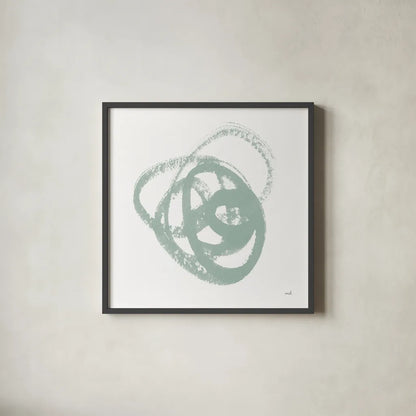 Scribbly Spring III by Moira Hershey. Shown in a sleek black glass frame for a contemporary gallery look. Available as an archival giclee rolled canvas, fine art paper, or poster print. SKU 54584a.